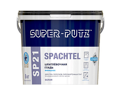 SUPER- PUTZ SP21 SUPER- PUTZ SP21 SPACHTEL ШПАТЛЕВОЧНАЯ ГЛАДЬ ФИНИШНАЯ
ПОДГОТОВКА ИДЕАЛЬНО ГЛАДКИХ ПОВЕРХНОСТЕЙ ПЕРЕД ПОКРАСКОЙ